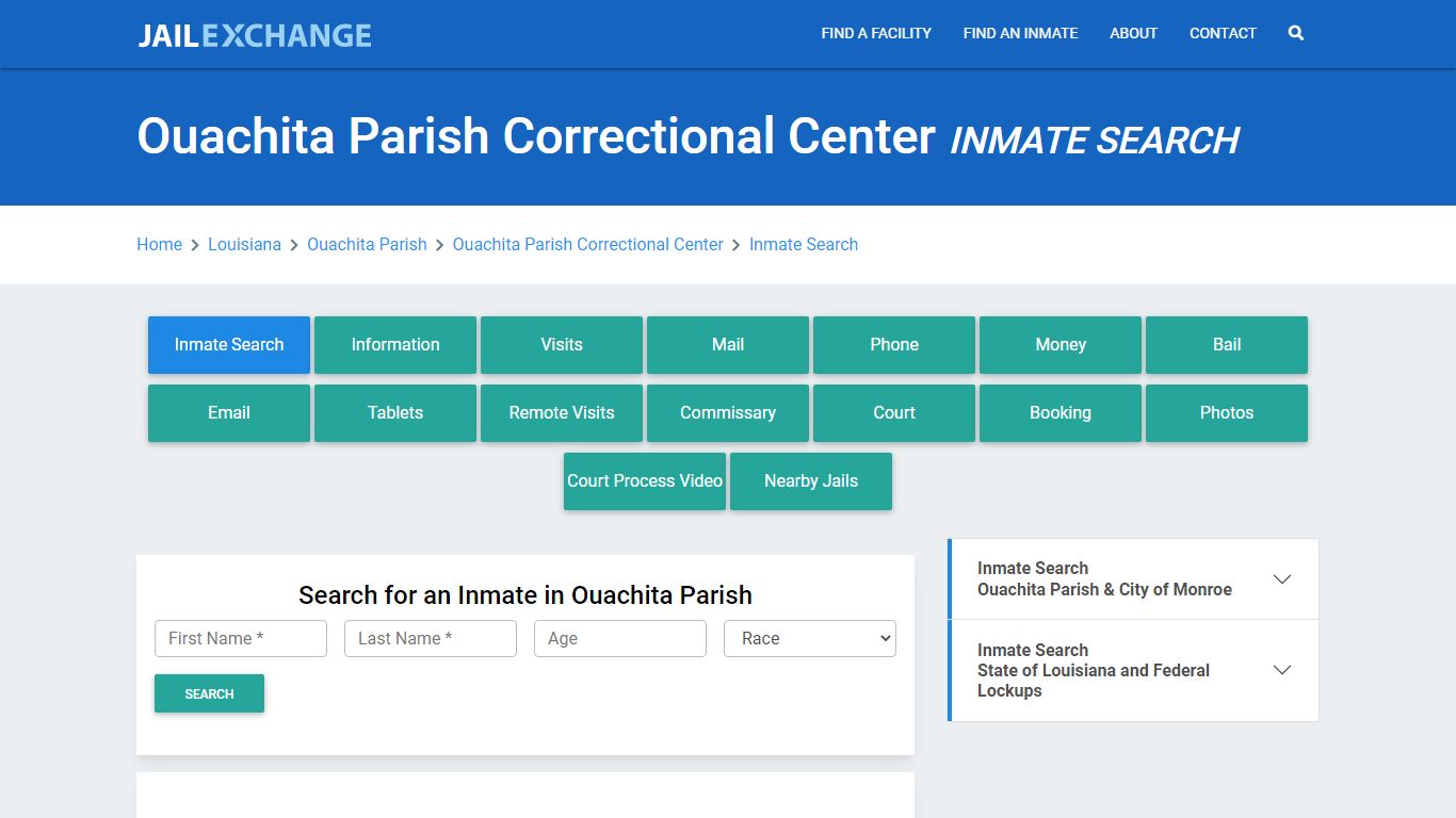 Ouachita Parish Correctional Center Inmate Search - Jail Exchange