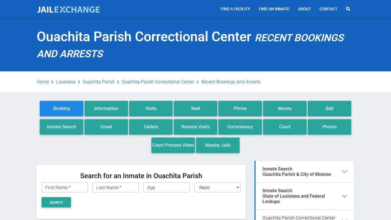 Ouachita Parish Correctional Center Recent Bookings And Arrests