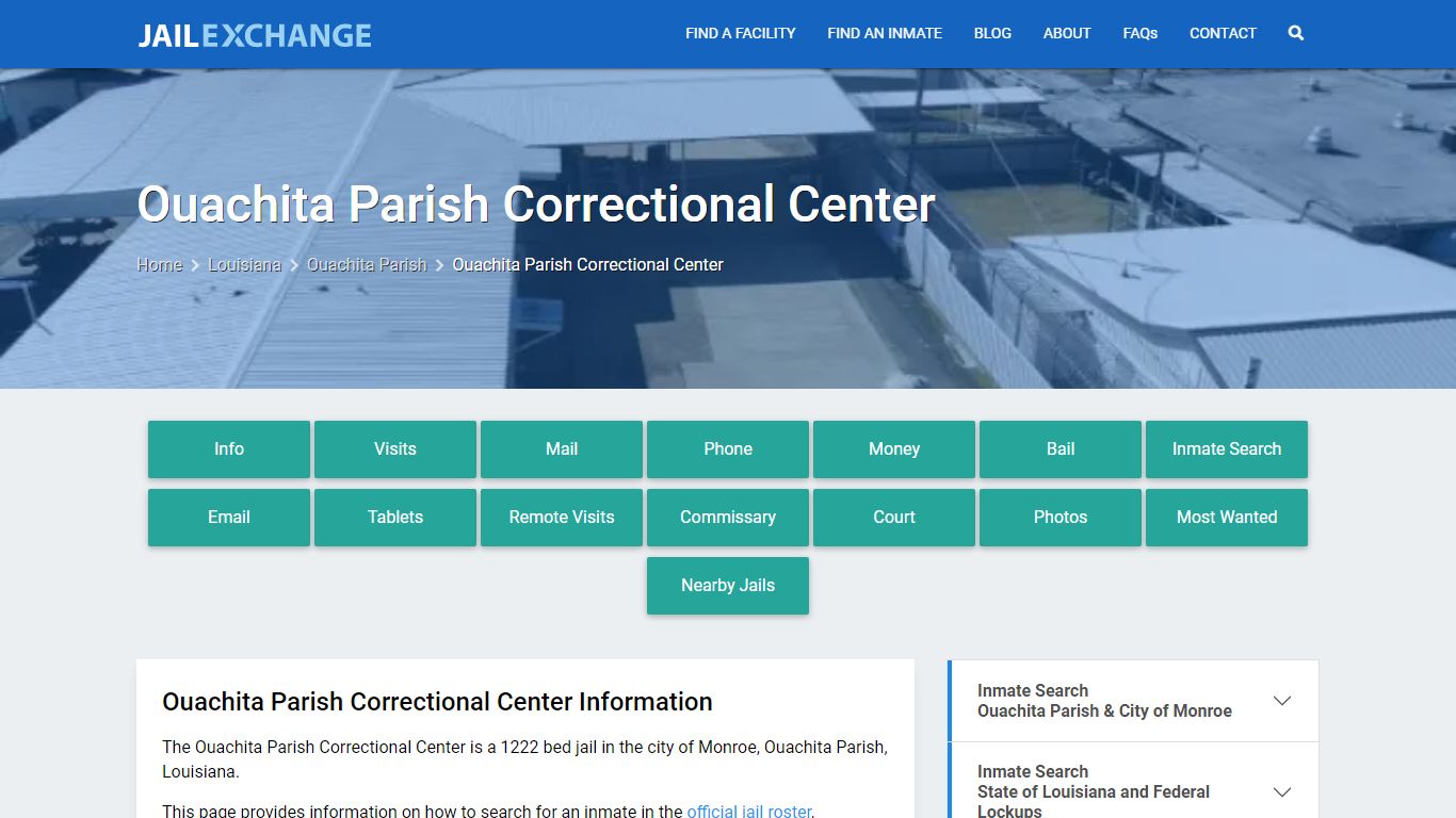 Ouachita Parish Correctional Center, LA Inmate Search, Information